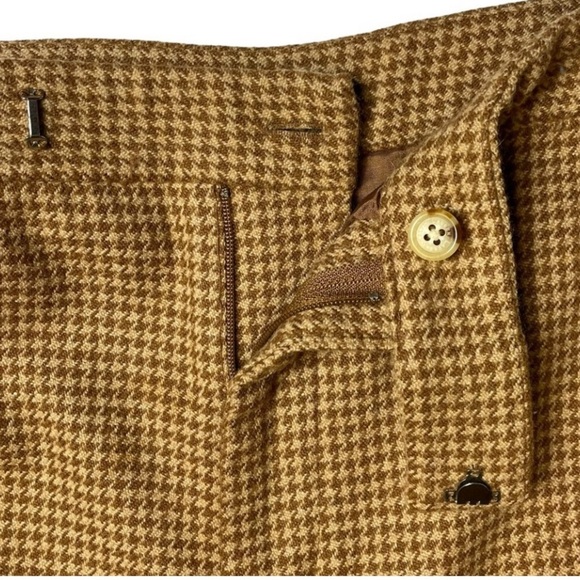 Vtg Lauren Ralph Lauren Wool Angora Houndstooth Collegiate Straight Leg Pants 10 - Picture 7 of 13